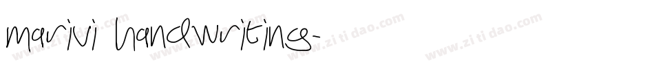 marivi handwriting字体转换